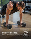 Hexagonal Dumbbell Set – Metal – N/A – Perfect for Home Weightlifting and Fitness Training