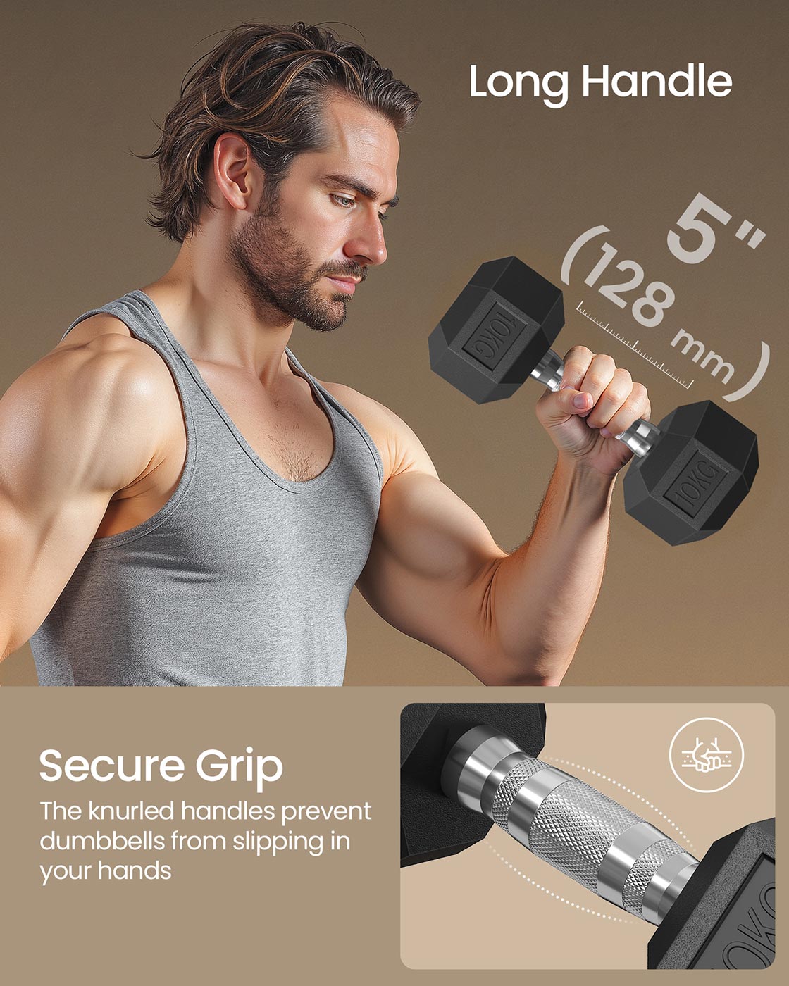 Hexagonal Dumbbell Set – Metal – N/A – Perfect for Home Weightlifting and Fitness Training
