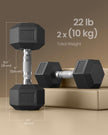 Hexagonal Dumbbell Set – Metal – N/A – Perfect for Home Weightlifting and Fitness Training