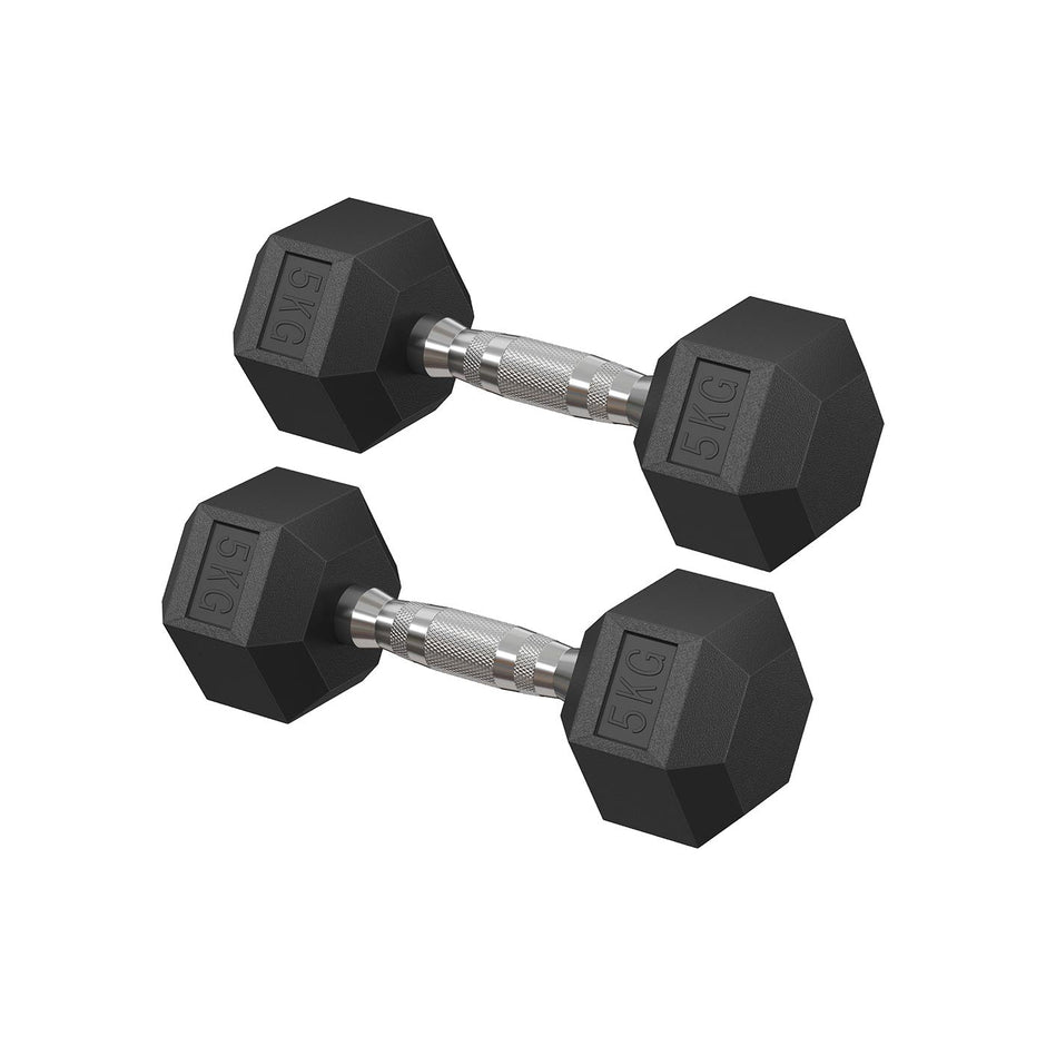 Hexagonal Dumbbell Set – Metal – N/A – Perfect for Home Weightlifting and Fitness Training