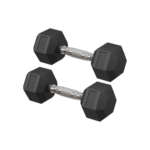 Hexagonal Dumbbell Set – Metal – N/A – Perfect for Home Weightlifting and Fitness Training