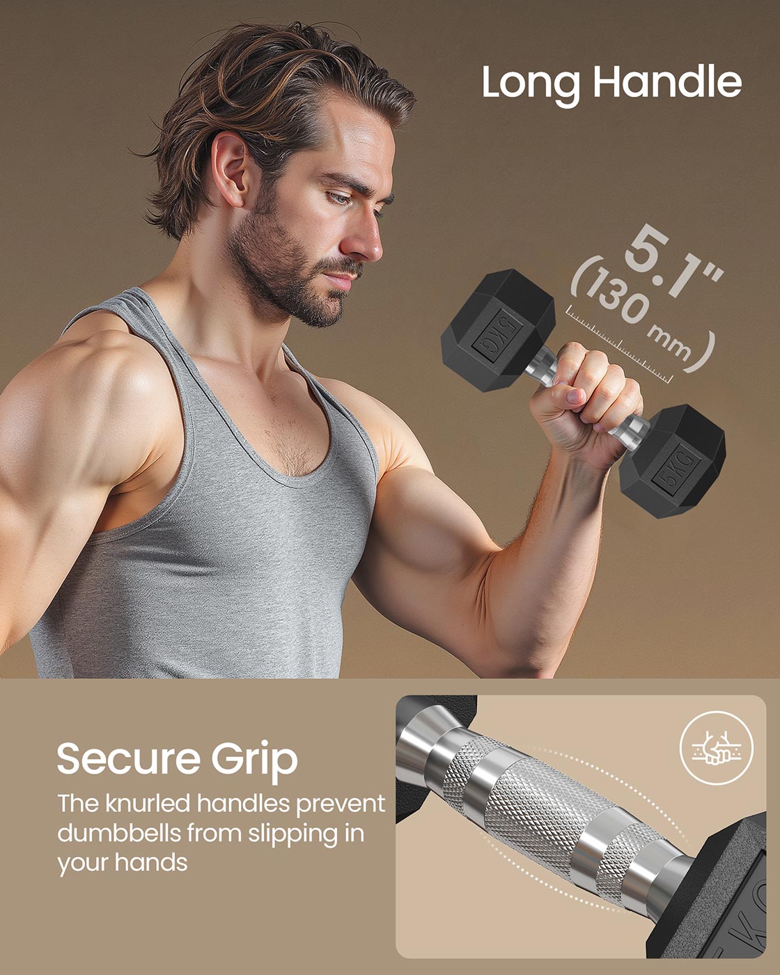Hexagonal Dumbbell Set – Metal – N/A – Perfect for Home Weightlifting and Fitness Training