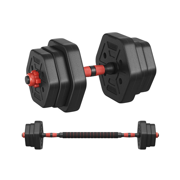 Dumbbell Set – Steel – Various Weights – Adjustable with Connecting Bar