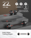 Dumbbell Set – Steel – Various Weights – Adjustable with Connecting Bar