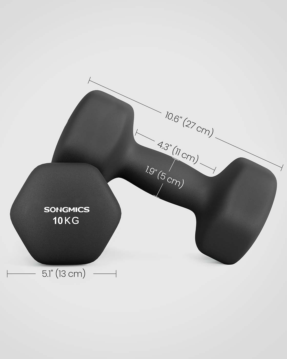 Hex Dumbbell Set – Neoprene – Multi-colored – Strength Training Fitness