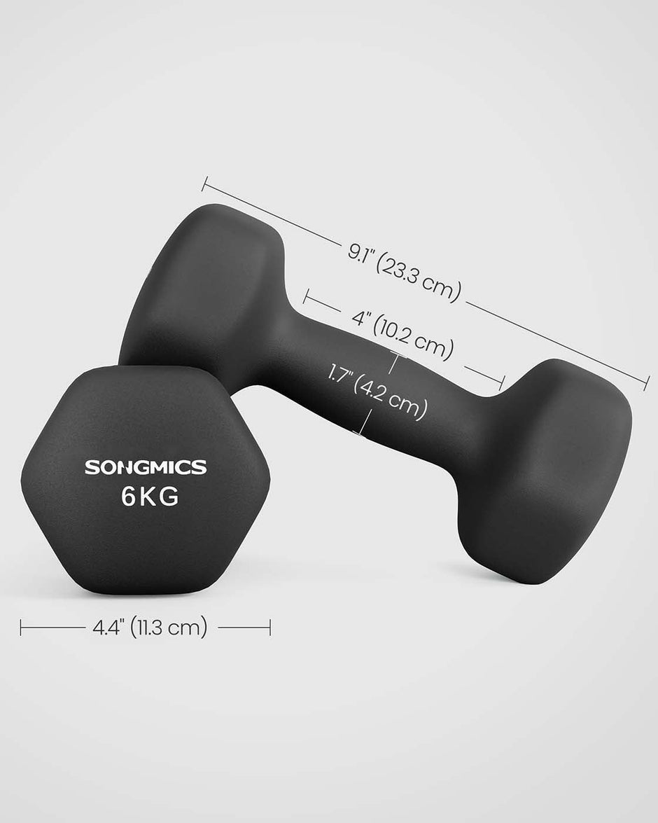 Hex Dumbbell Set – Neoprene – Multi-colored – Strength Training Fitness