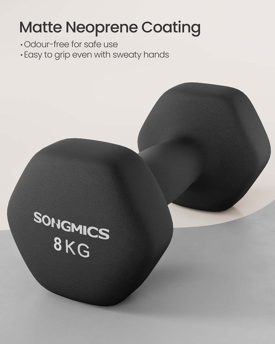Hex Dumbbell Set – Neoprene – Multi-colored – Strength Training Fitness