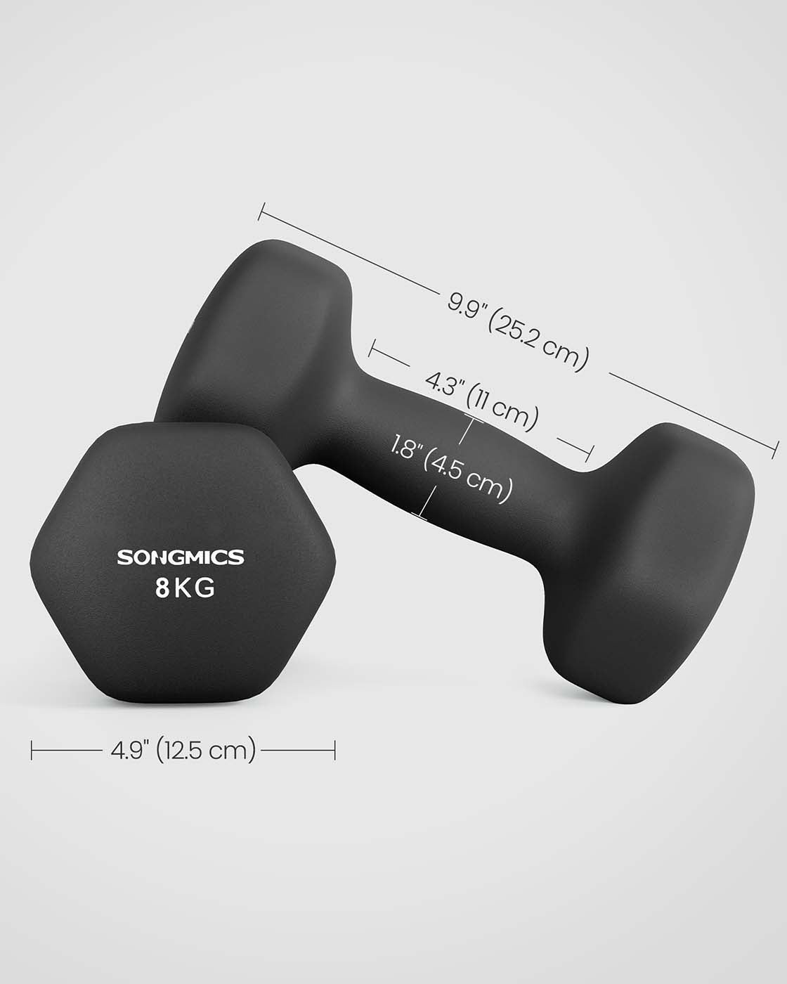 Hex Dumbbell Set – Neoprene – Multi-colored – Strength Training Fitness