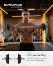 Adjustable Dumbbells – Cast Iron – Orange – Includes Extra Barbell Bar and Removable Protective Covers