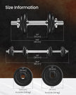 Adjustable Dumbbells – Cast Iron – Orange – Includes Extra Barbell Bar and Removable Protective Covers