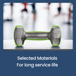 Dumbbell Set – Neoprene – Lime, Teal, Light Grey – Non-Slip with Stand, Includes 1 kg, 2 kg, and 3 kg Weights