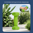 Dumbbell Set – Neoprene – Lime, Teal, Light Grey – Non-Slip with Stand, Includes 1 kg, 2 kg, and 3 kg Weights