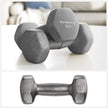 Hex Dumbbells Set – Neoprene – Lime, Teal, Grey – Includes Stand, 2 x 1 kg, 2 x 2 kg, 2 x 3 kg
