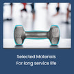 Dumbbell Set – Neoprene – Lime, Teal, Light Grey – Non-Slip with Stand, Includes 1 kg, 2 kg, and 3 kg Weights