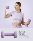 Hex Dumbbells Set – Neoprene – Lime, Teal, Grey – Includes Stand, 2 x 1 kg, 2 x 2 kg, 2 x 3 kg