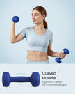 Hex Dumbbells Set – Neoprene – Lime, Teal, Grey – Includes Stand, 2 x 1 kg, 2 x 2 kg, 2 x 3 kg