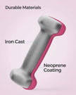 Vinyl Dumbbells – Pink – Set of 2 – Various Weights (0.5 kg to 5 kg)