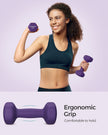 Dumbbell Set – Vinyl – Purple – Waterproof and Non-Slip, 2 x 2 kg