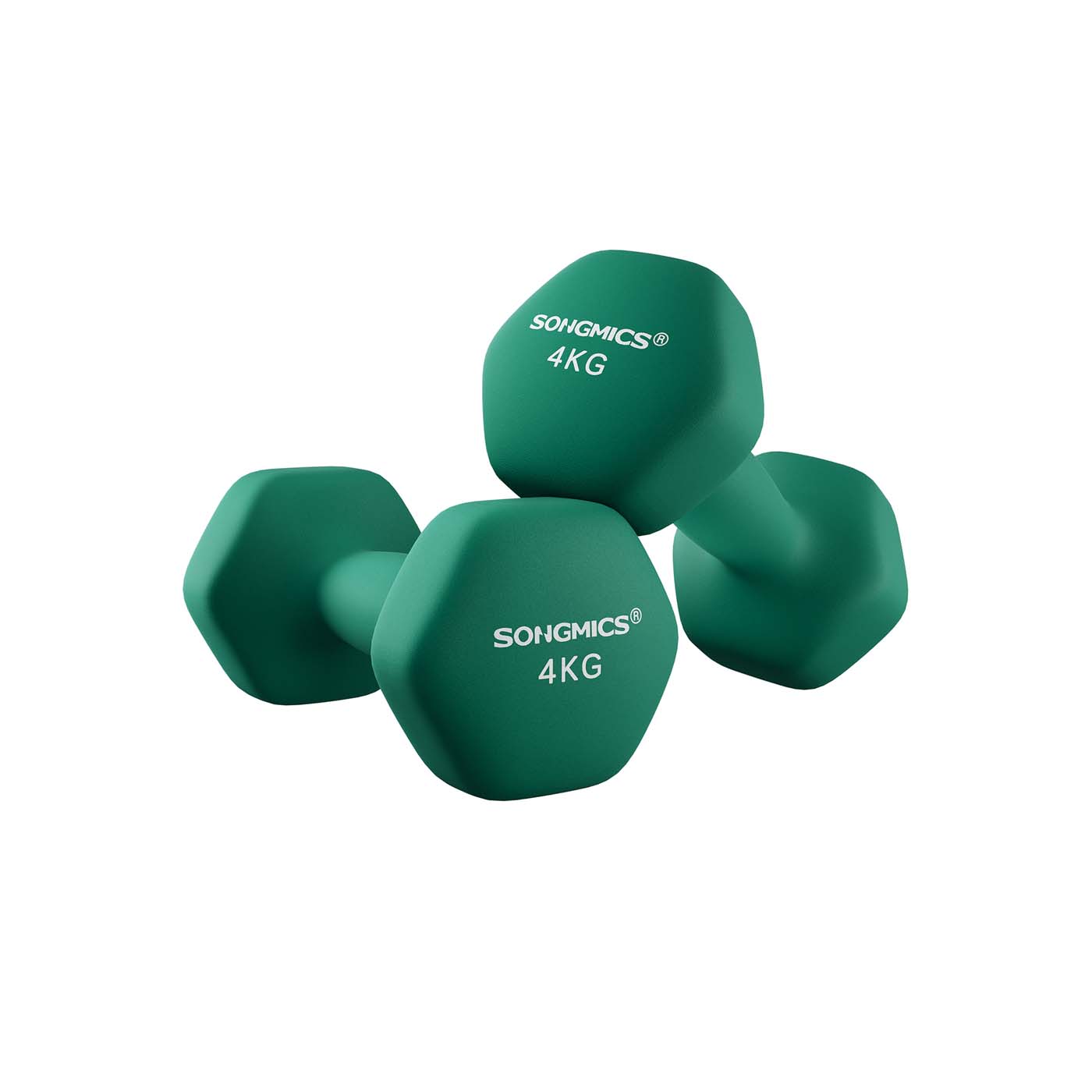 Dumbbells – Vinyl – Matte Finish – Waterproof and Non-Slip – Set of 2 (2 x 4 kg)
