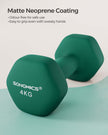 Dumbbells – Vinyl – Matte Finish – Waterproof and Non-Slip – Set of 2 (2 x 4 kg)