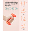 Hexagonal Dumbbells – Steel – Orange – Pair of 2 x 1 kg for Home Workout and Fitness Training