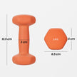 Set of 2 Hexagonal Dumbbells – Neoprene – Green – 2 kg Each for Home Workout