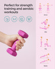 Hexagonal Dumbbells Set – Hexagonal Steel – Pink – Ideal for Home Workout and Fitness Training