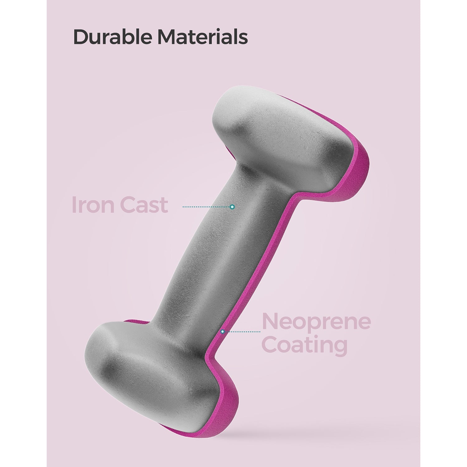 Hexagonal Dumbbells Set – Hexagonal Steel – Pink – Ideal for Home Workout and Fitness Training