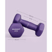 Set of 2 Hexagonal Dumbbells – Steel – Purple – Ideal for Home Workout and Fitness Training
