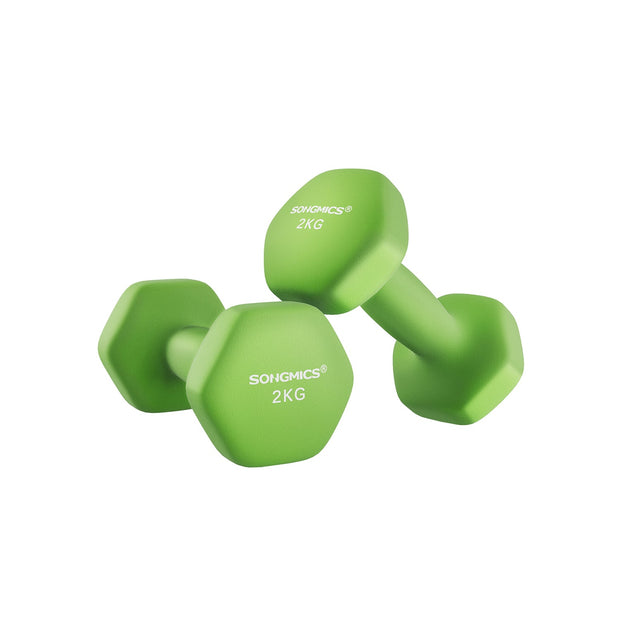 Dumbbells Set – Hexagonal – Blue – 4 kg Each for Home Workout and Fitness Training