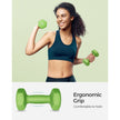 Hexagonal Dumbbells – Steel – Green – Set of 2 x 2 kg for Home Workout