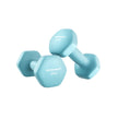 Hexagonal Dumbbells Set – Steel – Light Blue – Ideal for Home Workout and Fitness Training