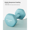 Hexagonal Dumbbells Set – Steel – Light Blue – Ideal for Home Workout and Fitness Training