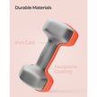 Set of 2 Hexagonal Dumbbells – Steel – Orange – Ideal for Home Workout and Fitness Training
