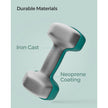 Set of 2 Hexagonal Dumbbells – Steel – Teal – Home Workout Fitness Exercise