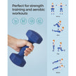 Dumbbells Set – Hexagonal – Blue – 4 kg Each for Home Workout and Fitness Training