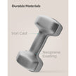 Set of 2 Hexagonal Dumbbells – Iron – Grey – 5 kg Each