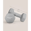 Set of 2 Hexagonal Dumbbells – Iron – Grey – 5 kg Each