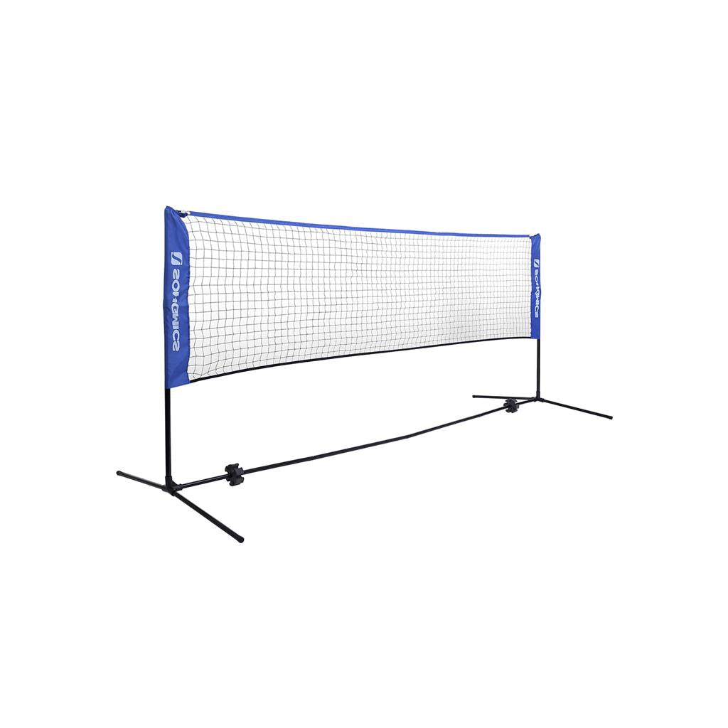 Badminton Net – Durable Fabric – Blue – Portable and Height Adjustable with Stand