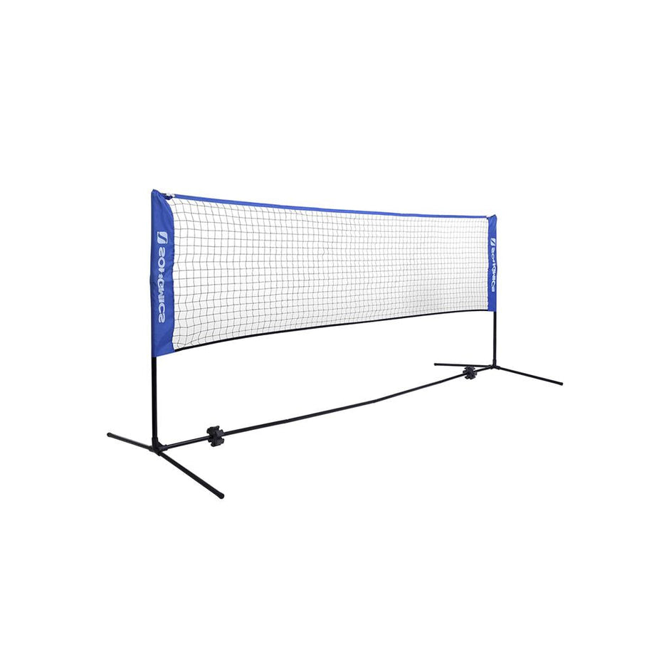 Badminton Net – Durable Fabric – Blue – Portable and Height Adjustable with Stand