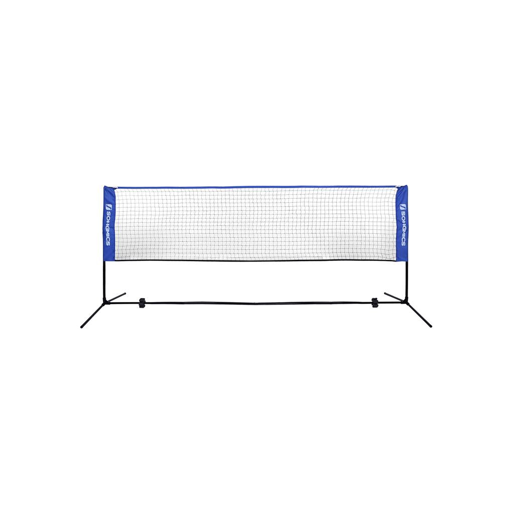 Badminton Net – Durable Fabric – Blue – Portable and Height Adjustable with Stand