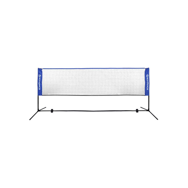 Badminton Net – Durable Fabric – Blue – Portable and Height Adjustable with Stand