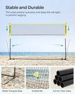 Badminton Net – High-Quality Material – Yellow – Portable and Height Adjustable with Stand