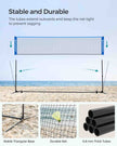 Portable Badminton Tennis Net – Adjustable Height – 4m – Includes Stand
