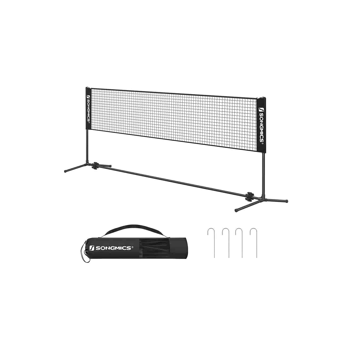 Portable Height Adjustable Badminton and Tennis Net – Durable Design – 4m Length – Versatile Use