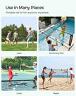 Portable Height Adjustable Badminton and Tennis Net – Durable Design – 4m Length – Versatile Use