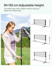Tennis Net – Durable Mesh – Black – Height Adjustable