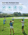 Tennis Net – Polyester – Blue – 5m Height Adjustable with Poles