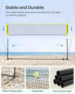 Height Adjustable Badminton Net – Durable Fabric – 5m – Includes Adjustable Poles