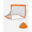Set of 2 Children's Football Goals – Steel, Fibreglass, Oxford and Polyester Fabric – Orange – Quick Assembly